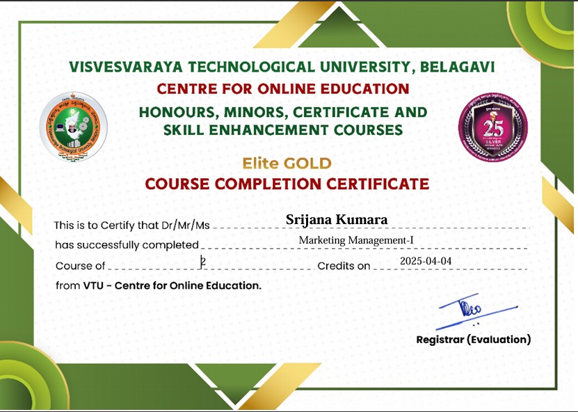 Marketing Management Certificate